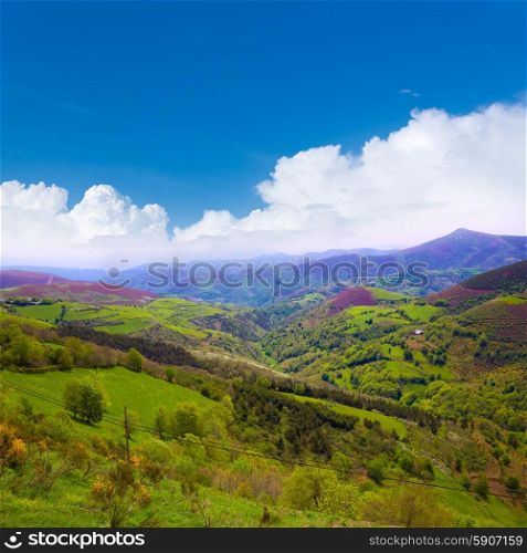 O Cebreiro mountains by the way of Saint James in Galicia Spain