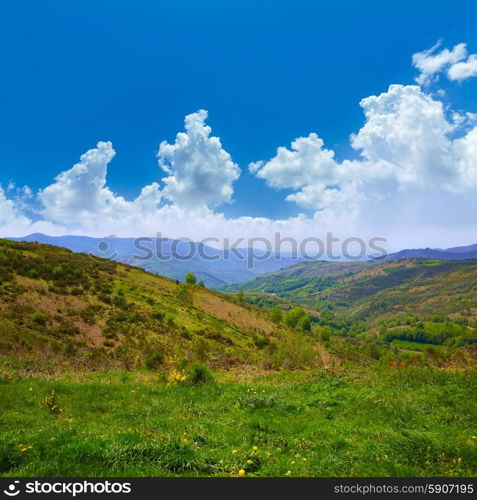 O CebreiroAlto San roque top in the way of Saint James in Galicia Spain