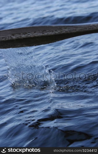 Oar in water