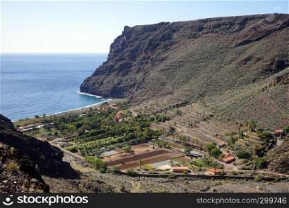 Oasis on the coast of La Gomera island, Canary islands, Spain