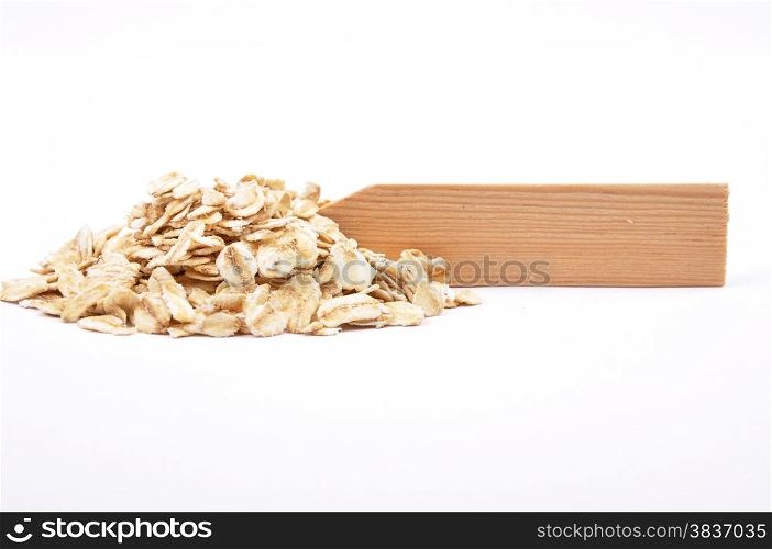 Oat flakes at plate