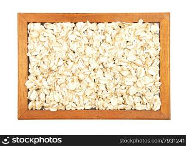 Oat flakes at plate