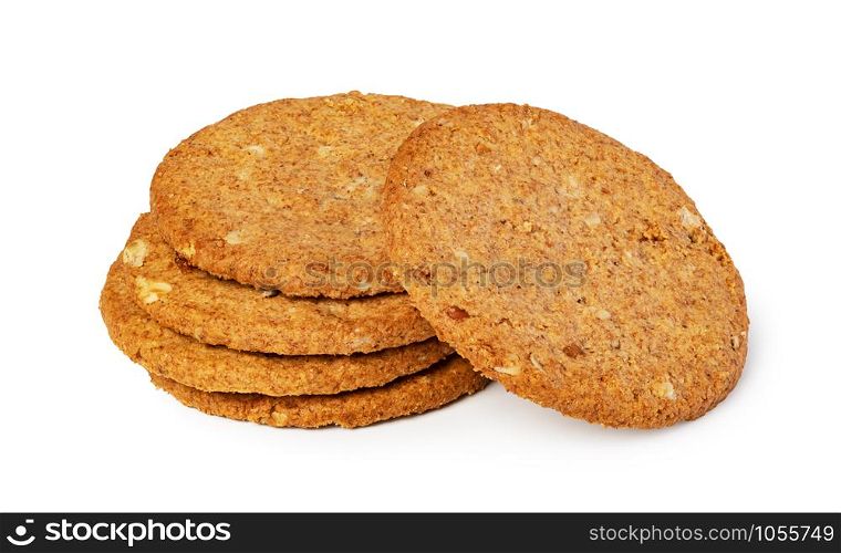 Oatmeal chip cookie isolated on white background. Oatmeal Cookie on a white background