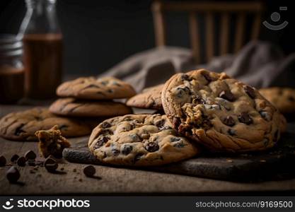 oatmeal chocolate chip cookies Generative AI.
