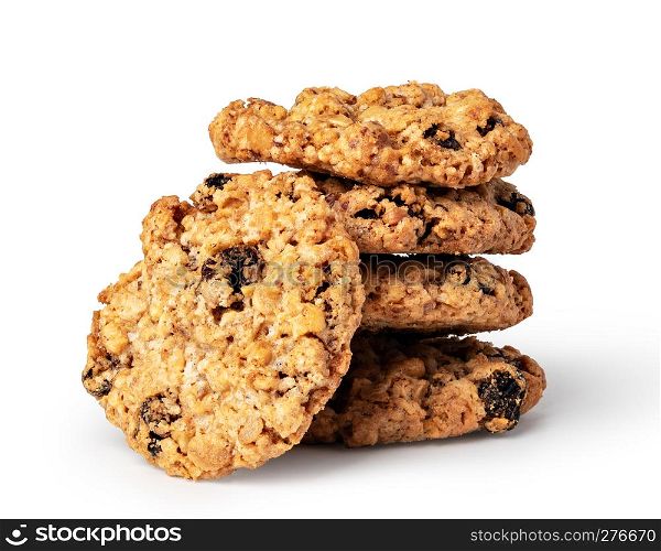 oatmeal cookies on a white background