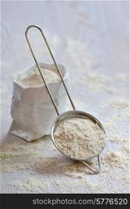 Oatmeal flour bag and colander