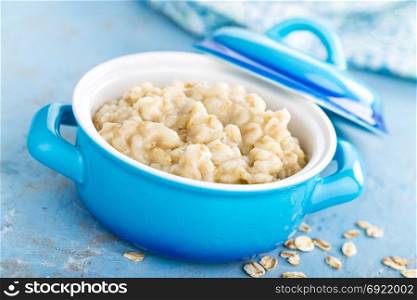 Oatmeal, oats porridge, healthy food