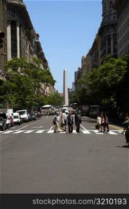 Obelisk in a city, Plaza De La Republica, Buenos Aires, Argentina