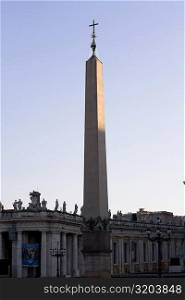 Obelisk in front of a church, St. Peter&acute;s Square, Vatican City