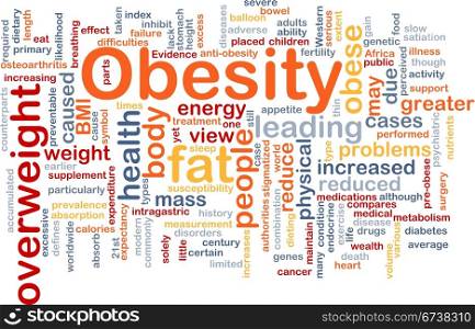 Obesity fat background concept. Background concept wordcloud illustration of obesity fat overweight
