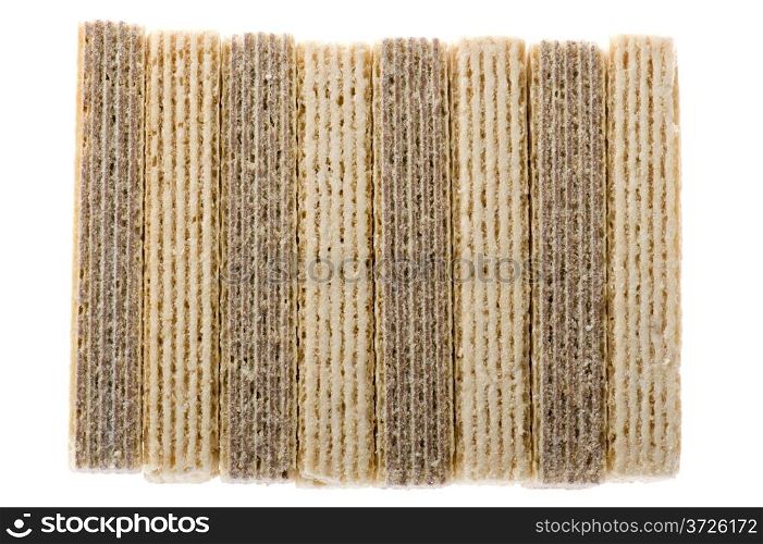 object isolatsd on white background food wafer
