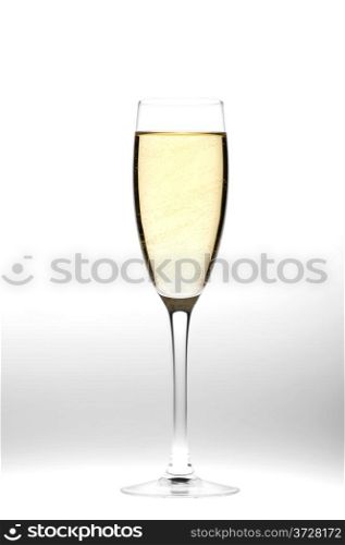 object on grey - champagne glasses close up
