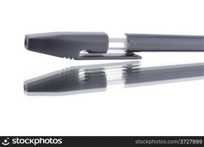 object on white - ball pen closeup