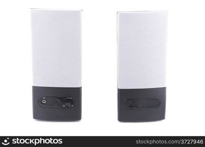 object on white - black desktop speakers