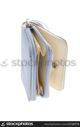 object on white - blue purse on white