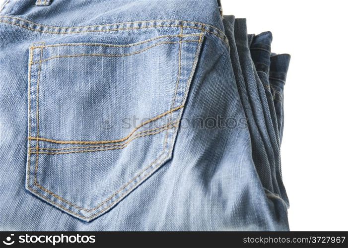 object on white - clothes Blue jeans