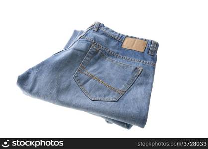 object on white - clothes Blue jeans