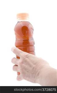 object on white - drink juice bottle