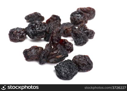 object on white - dry food raisin