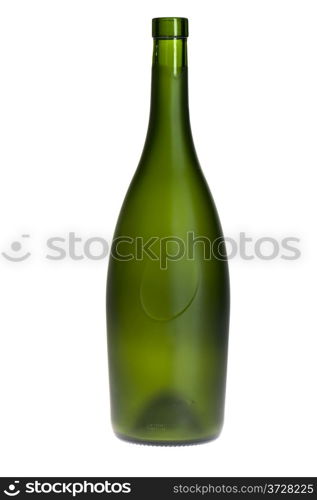 object on white - Empty wine bottle