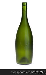 object on white - Empty wine bottle