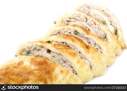 object on white - food chiken roll