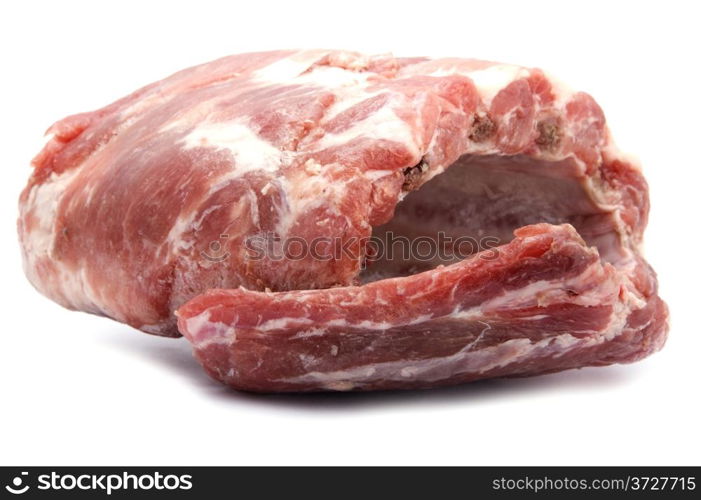 object on white - food raw pork rib