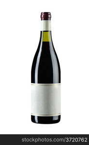 object on white - isolated wine bottle