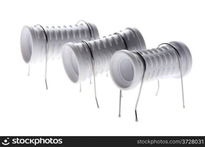 object on white - woman accessory hair rollers