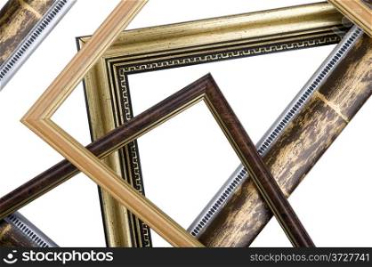 object on white - wooden picture frame