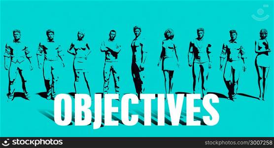 Objectives Focus with Business People United Art. Objectives