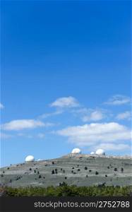 Observatory. Scientifically research station on mountain. The East Europe