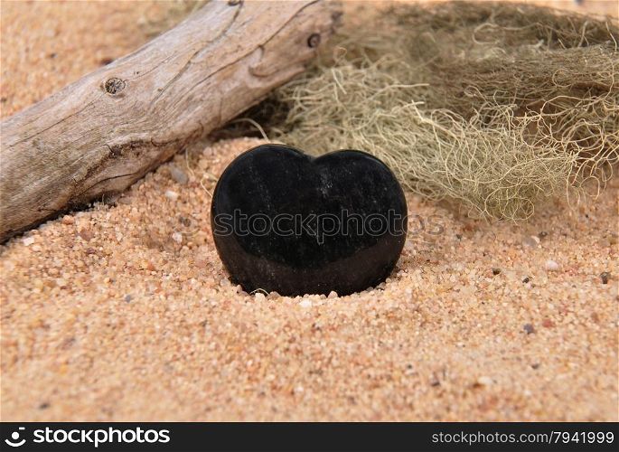 Obsidian on beach