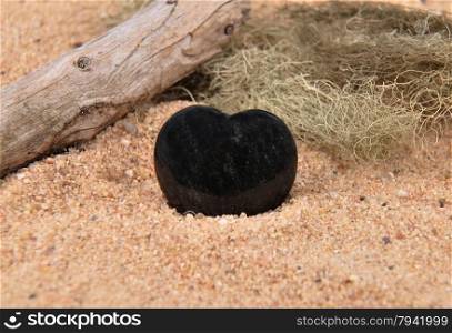 Obsidian on beach