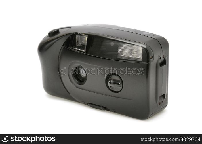 obsolete film camera isolated on a white background