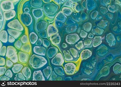 ocean blue bubbles acrylic painting