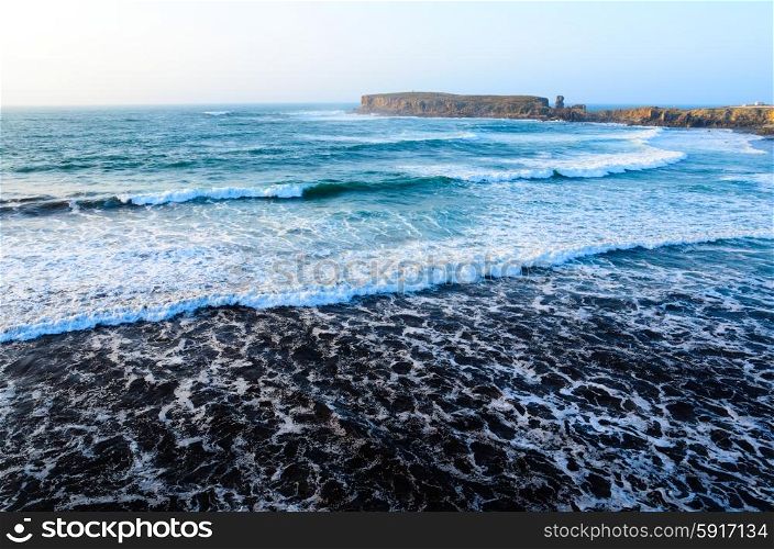 ocean coastline in Peniche, Portugal
