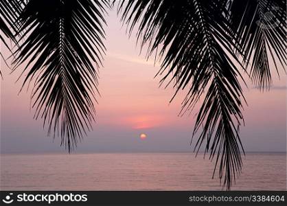 Ocean sunset. Koh Samui Island, Thailand.
