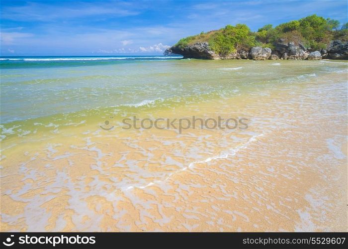 Oceand Landscape at Sun Day. Sumbawa Island. Indonesia.