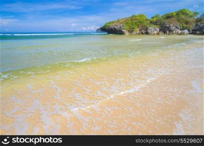 Oceand Landscape at Sun Day. Sumbawa Island. Indonesia.