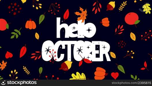 October Animated hand drawn lettering 4k footage. Motion graphic holiday Autumn. October Animated hand drawn lettering 4k footage. Motion graphic holiday Autumn banner