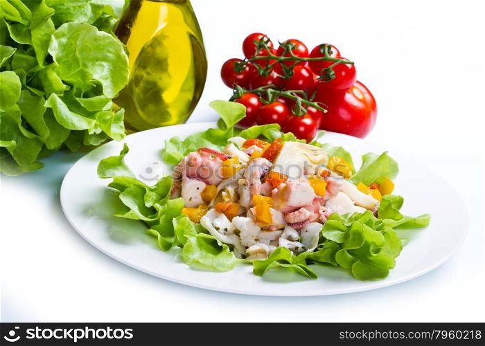 octopus salad with artichoke