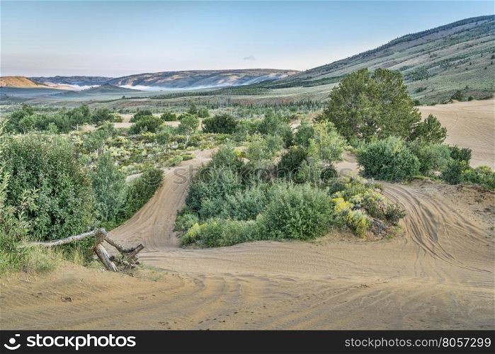 off road trails in North Sand Hills, only place in Colorado to legally ride on sand dunes