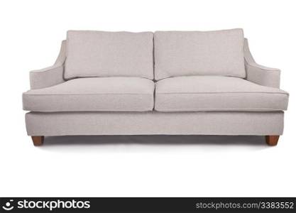 off white couch on white background