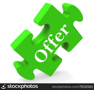 . Offer Puzzle Showing Promotion Discounts Offers And Reduction