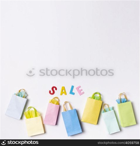offers with paper bags concept