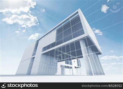 Office architecture 3d rendering. Office architecture. Building design and 3d rendering model my own. Office architecture 3d rendering