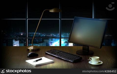 Office at night