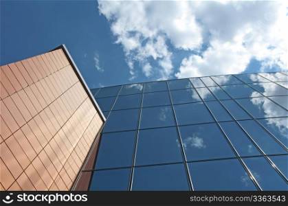 Office building on a background of the blue sky