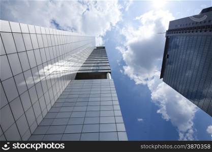 Office building on blue sky